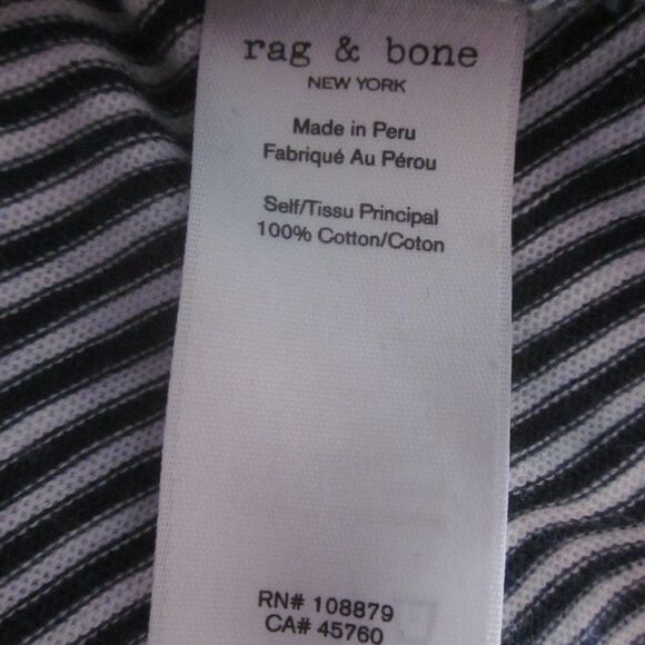 Rag & Bone Size XS Navy & White Striped Knit Pullover Long Sleeve Dress - Picture 8 of 13